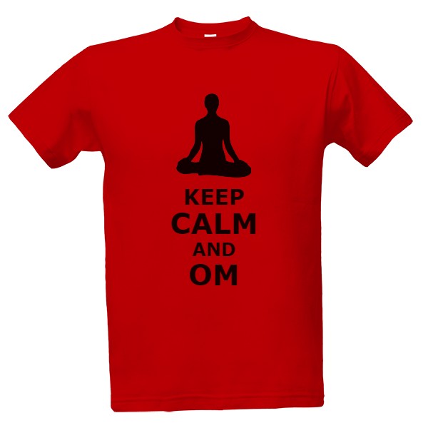 Tričko s potiskem Keep calm and om